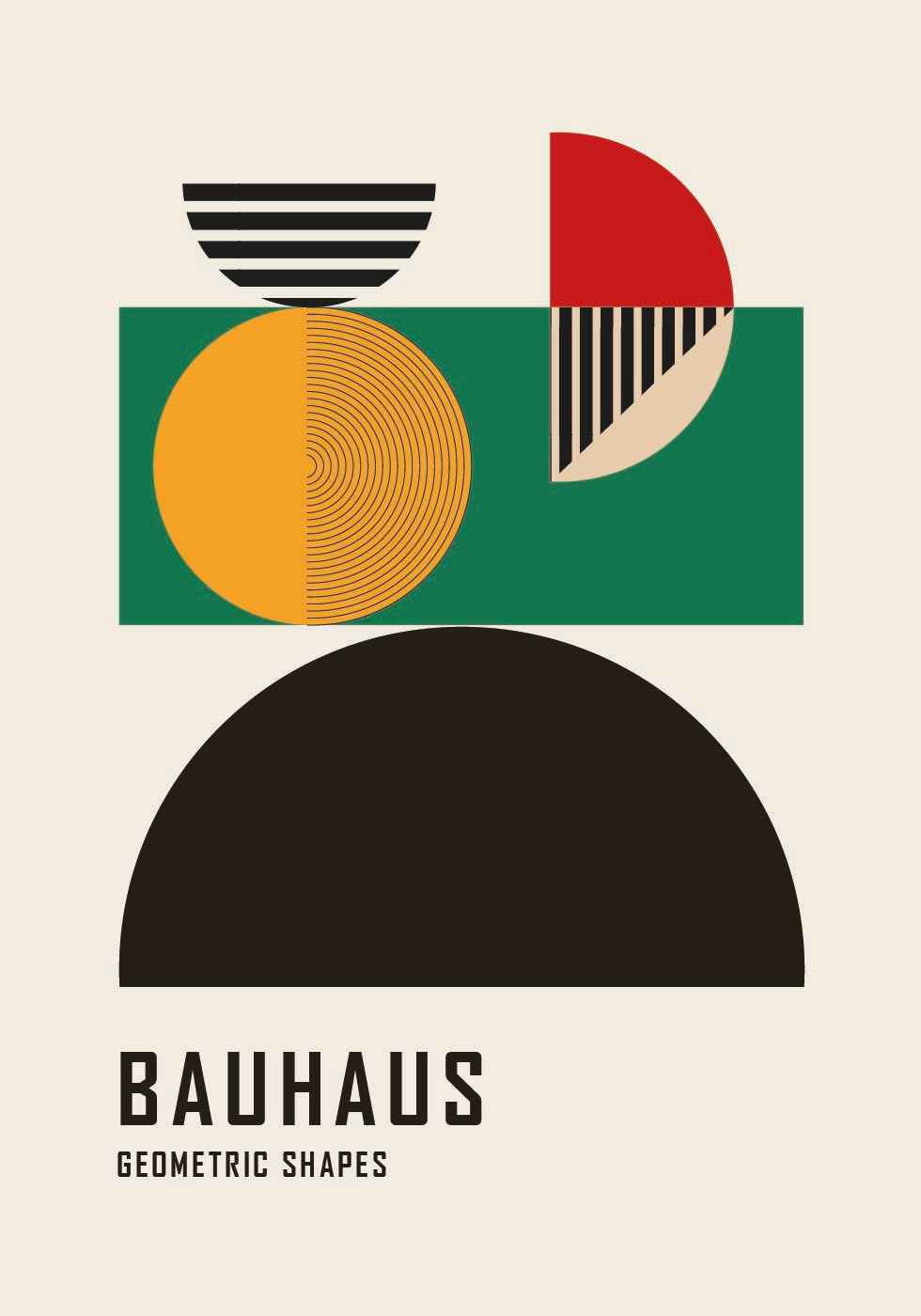 Bauhaus Geometric Shapes №4 Poster