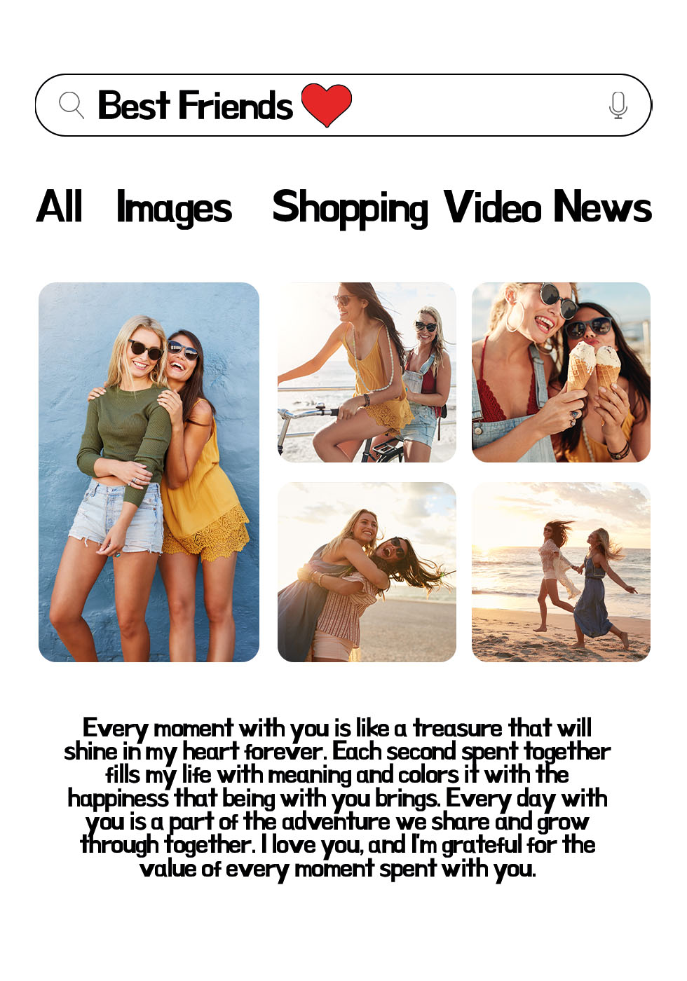 Best Friends Photo Collage Poster