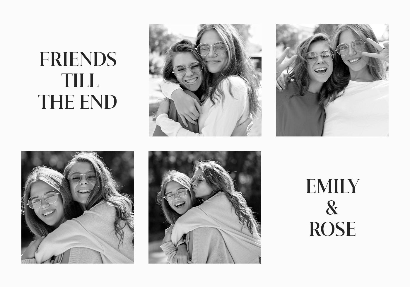 Friends Till The End Personalized Photo Collage Poster