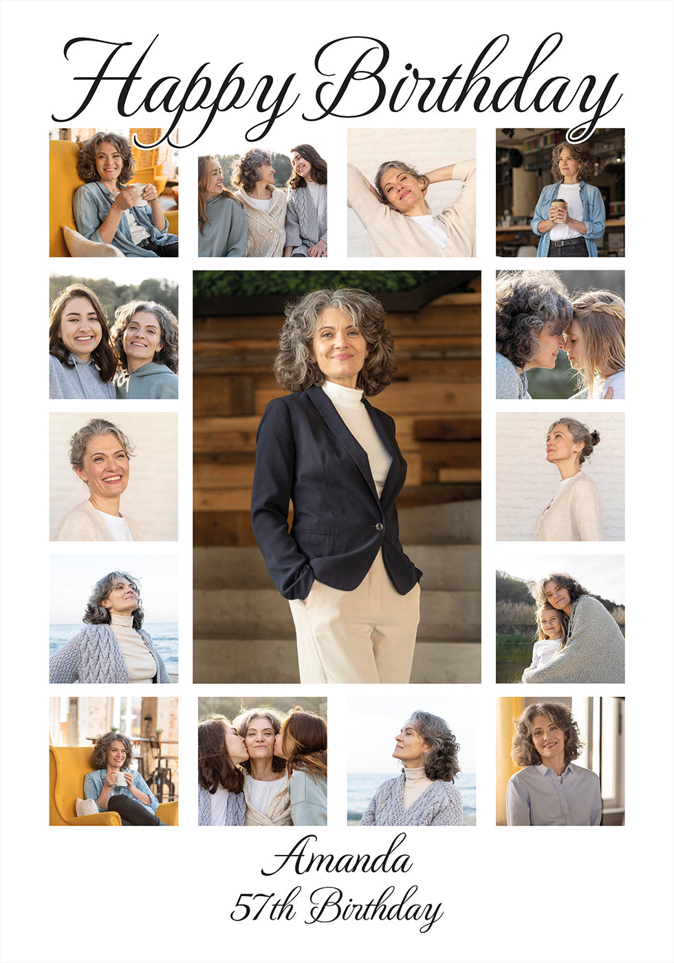 Birthday Photo Collage Personal Poster