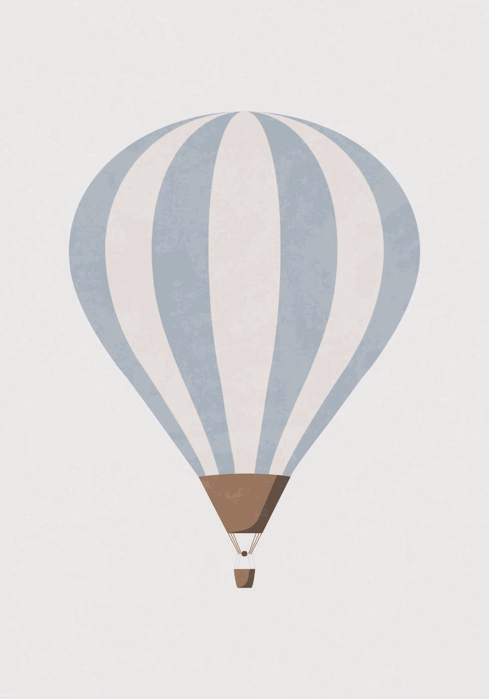 Blue Hot Air Balloon Poster