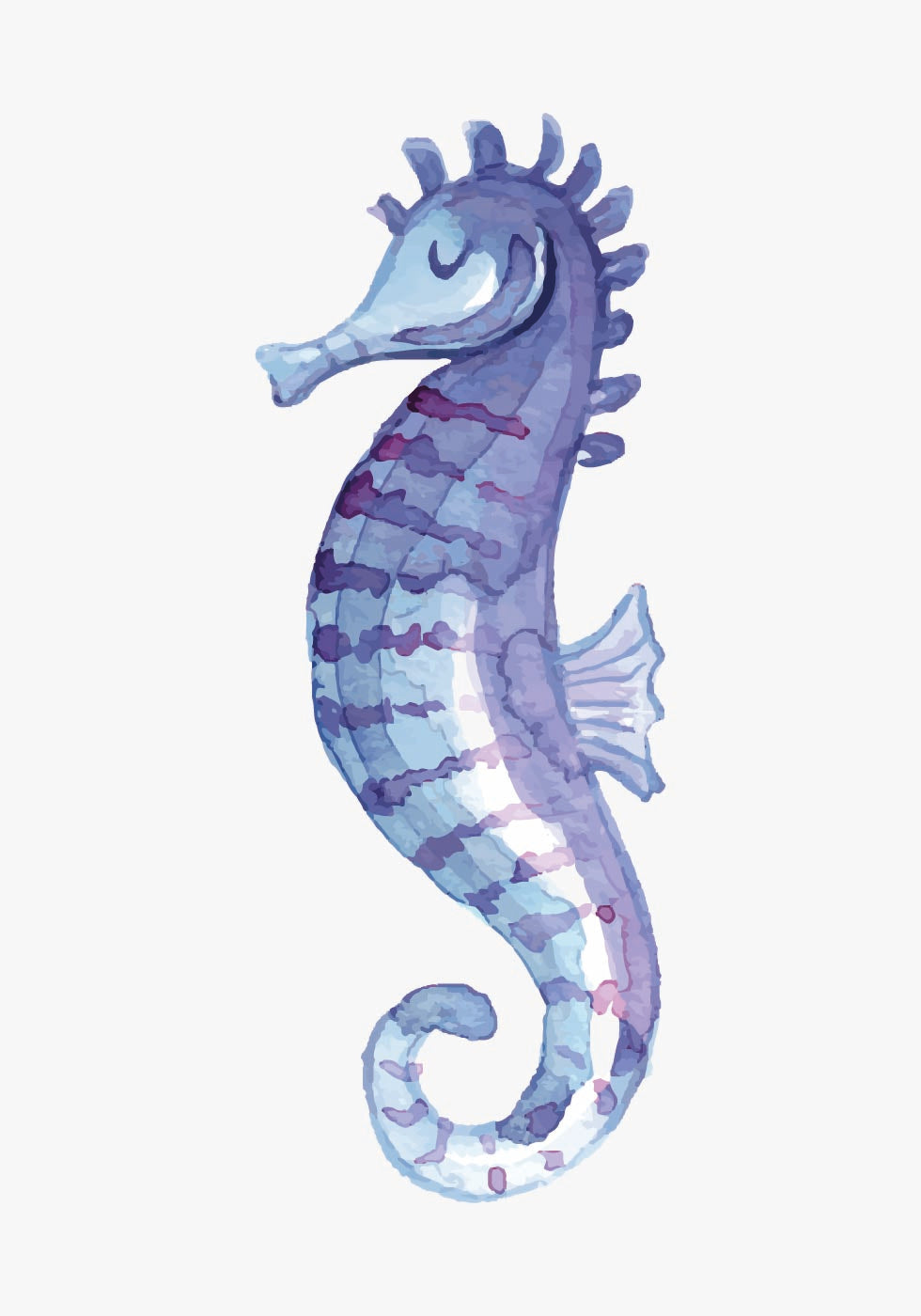 Blue Seahorse Poster