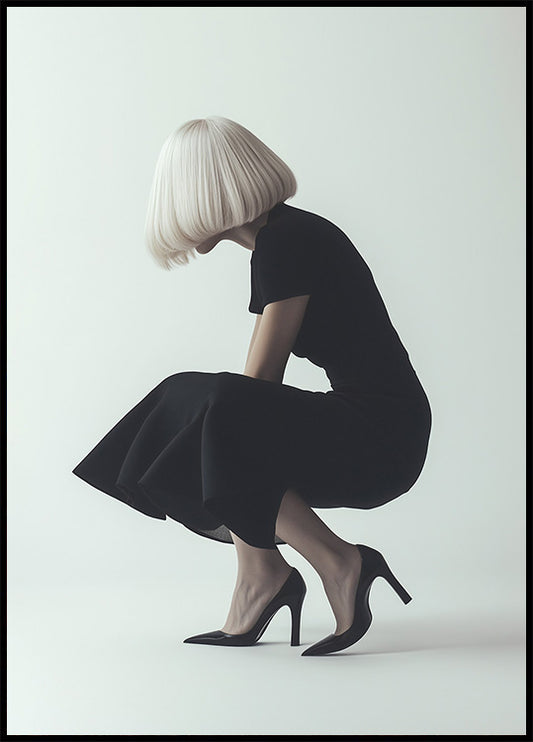 Bob Haircut Modern Fashion Poster