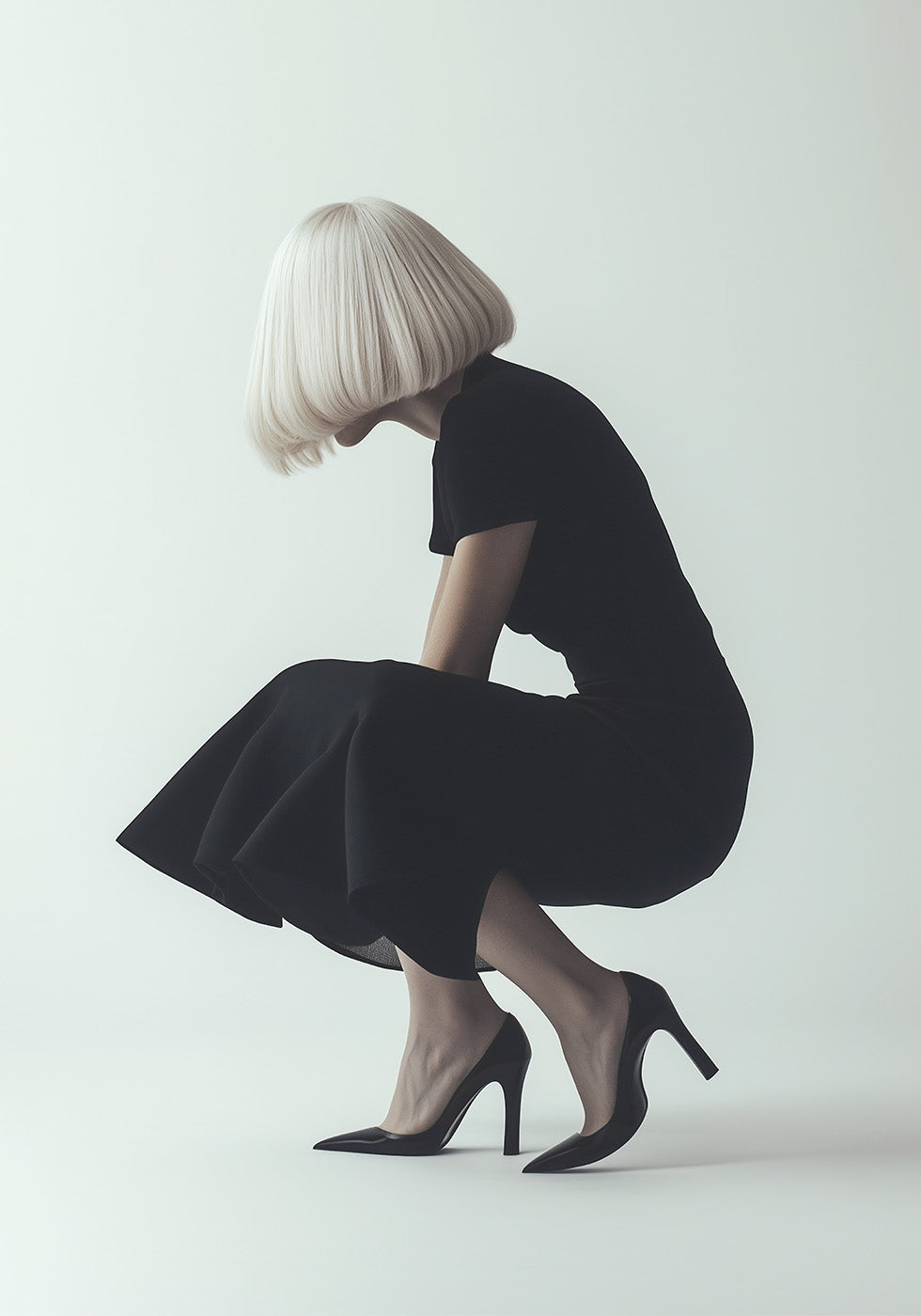Bob Haircut Modern Fashion Poster