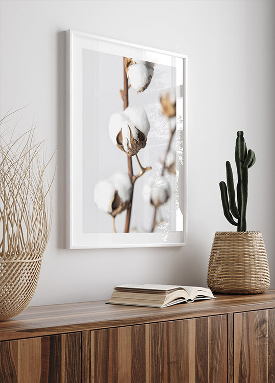 Branches of Fluffy Cotton Poster