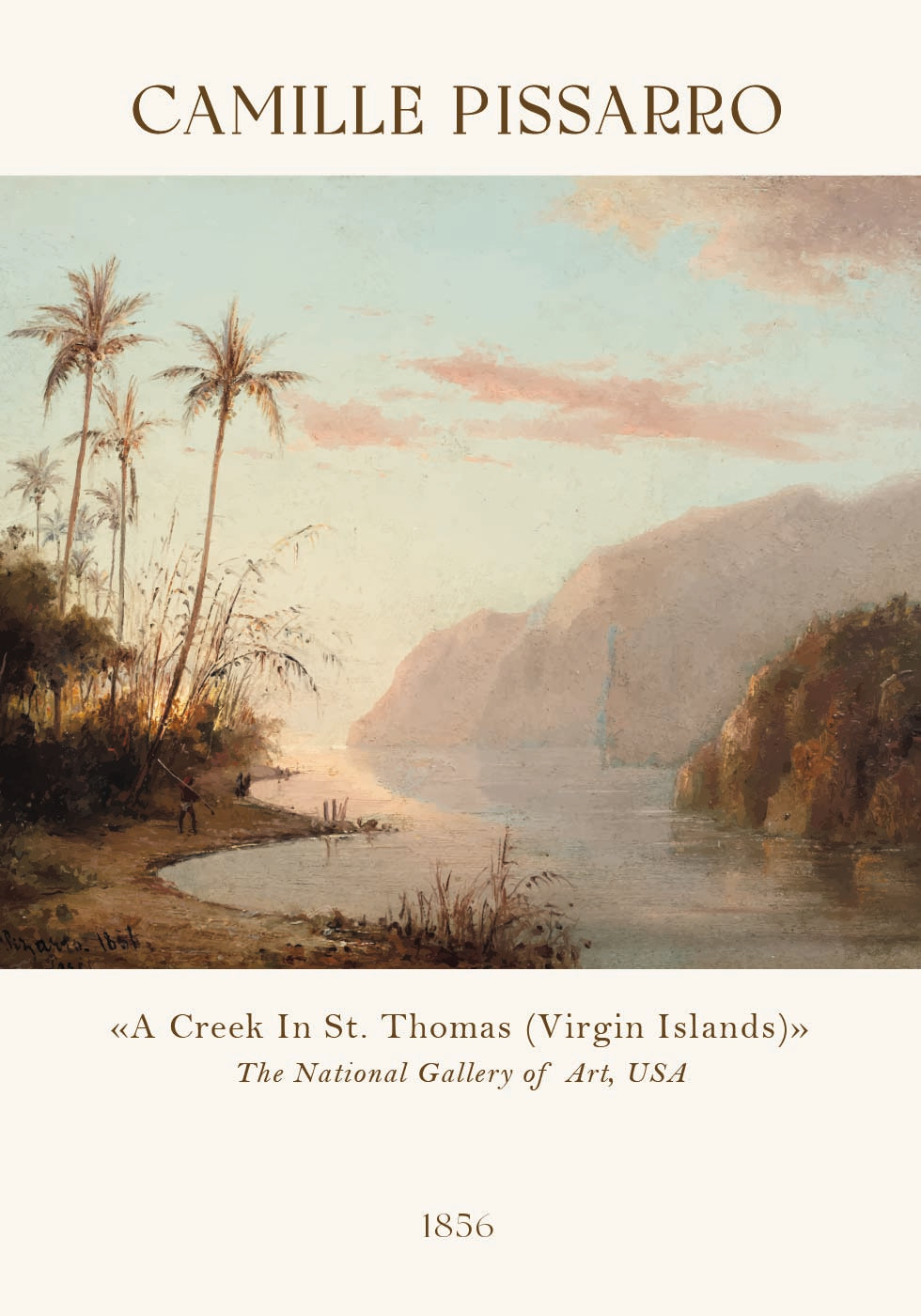 Camille Pissarro Tropical Caribbean Creek Poster