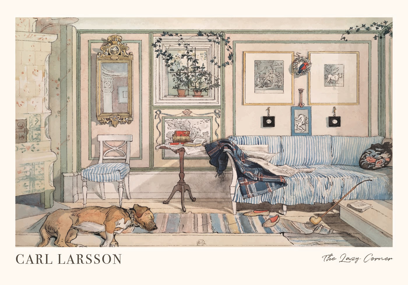 The Lazy Corner by Carl Larsson Poster