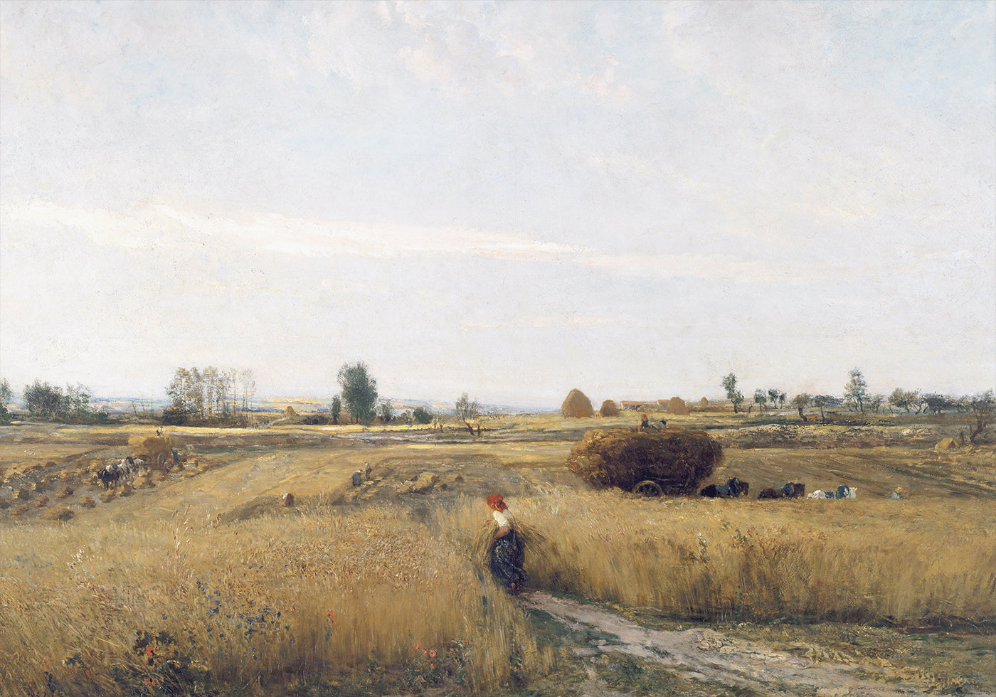 The Harvest by Charles-François Daubigny Poster