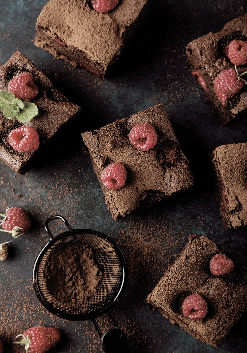 Decadent Chocolate Raspberry Brownies Poster