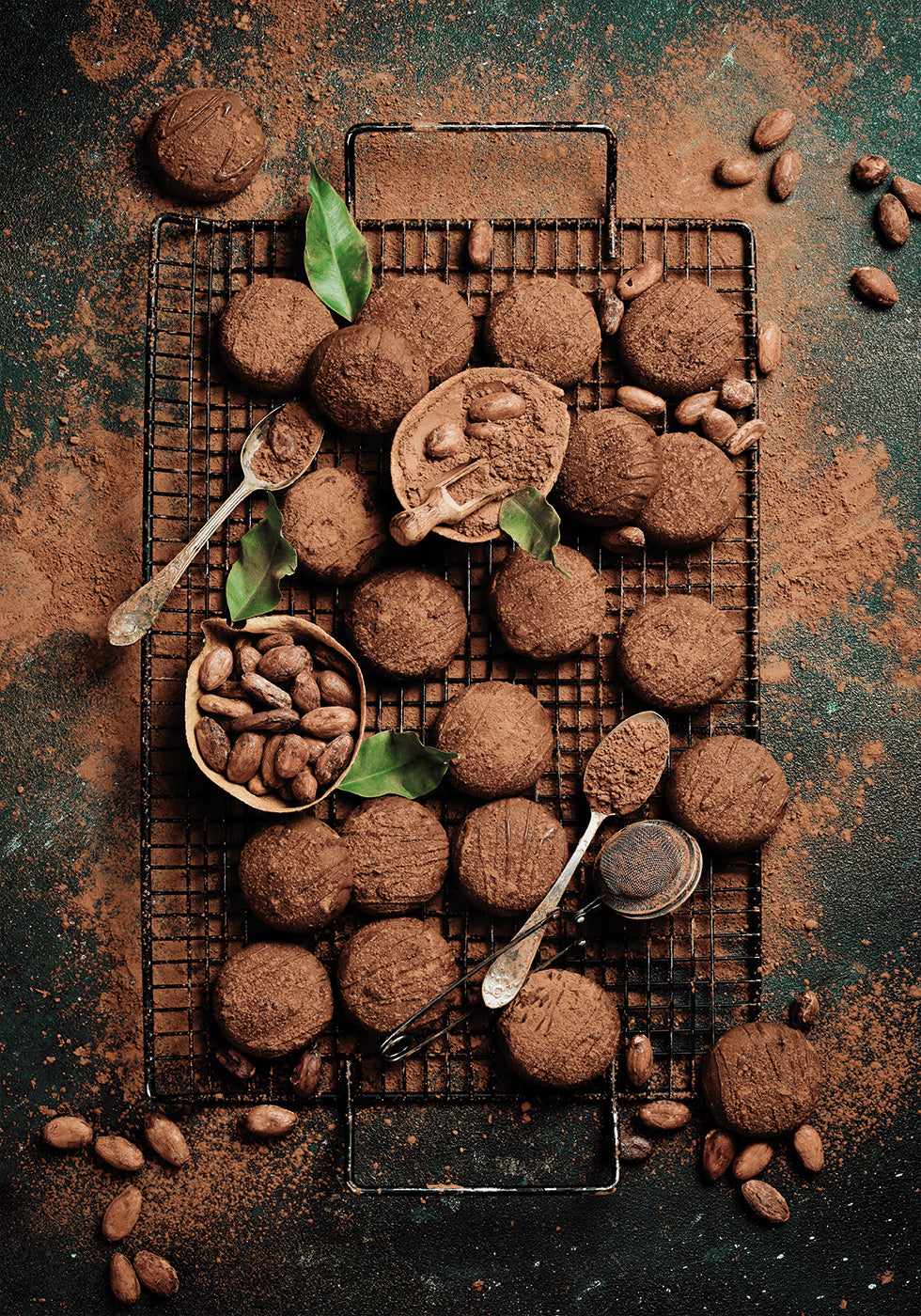 Artisan Chocolate Cookies with Cocoa Dust Poster