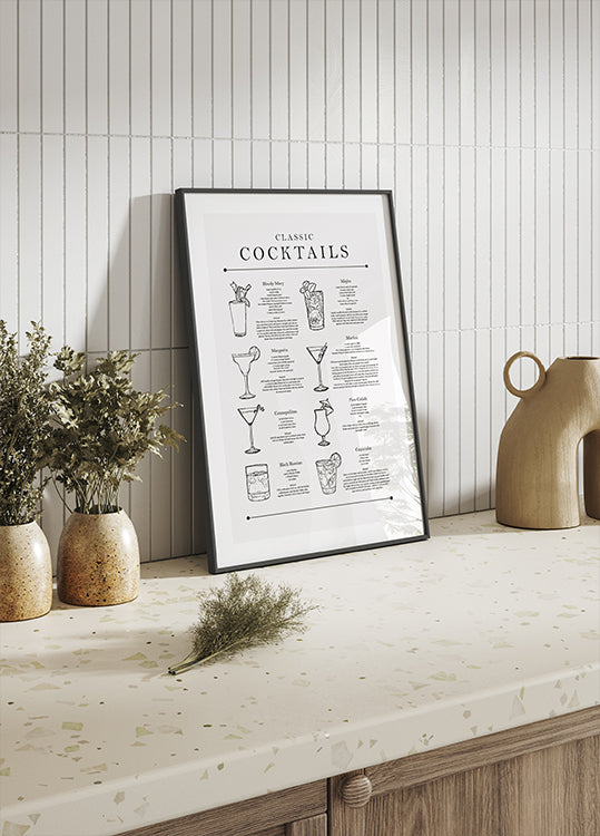 Classic Cocktails Poster