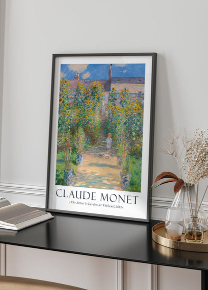 Claude Monet - The Artist's Garden at Vétheuil Poster