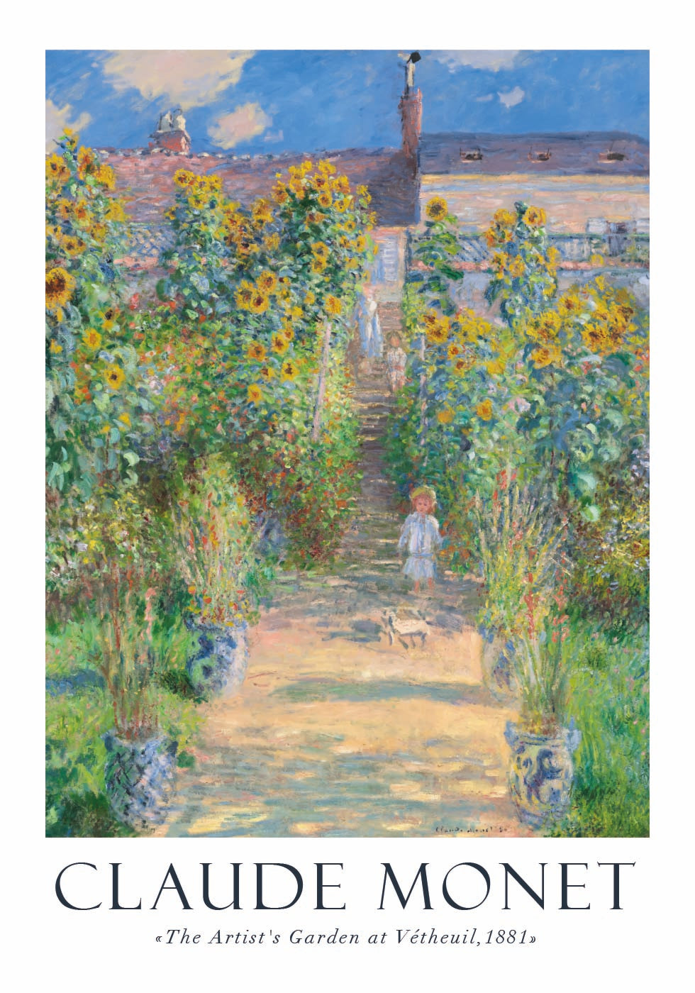 Claude Monet - The Artist's Garden at Vétheuil Poster