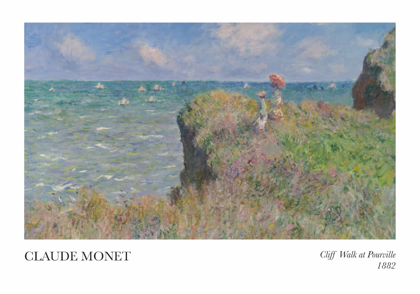 Cliff Walk at Pourville Poster