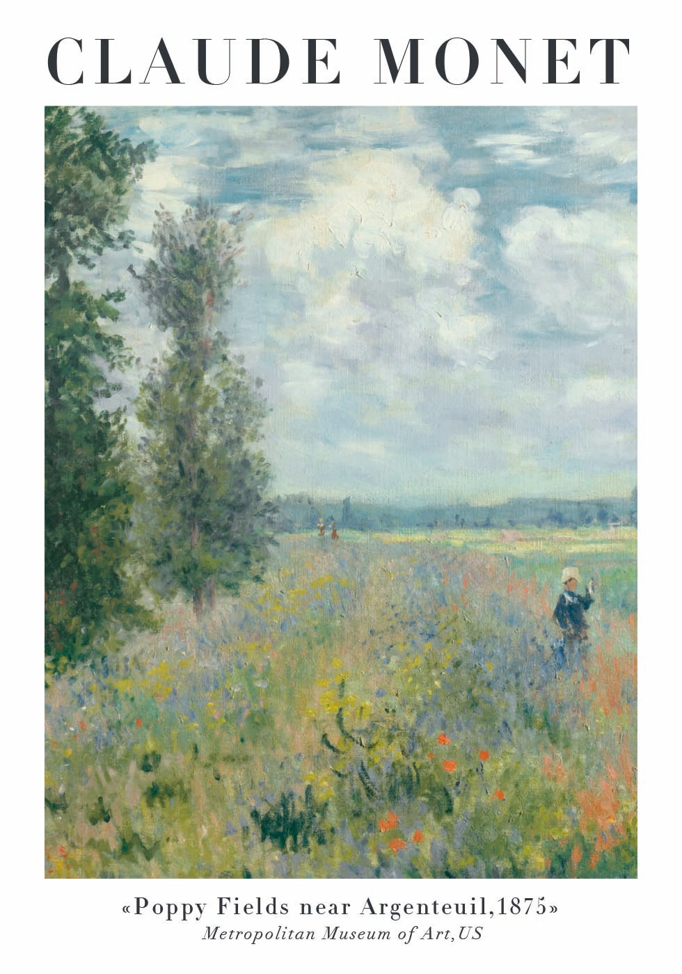 Claude Monet - Poppy Fields near Argenteuil Poster