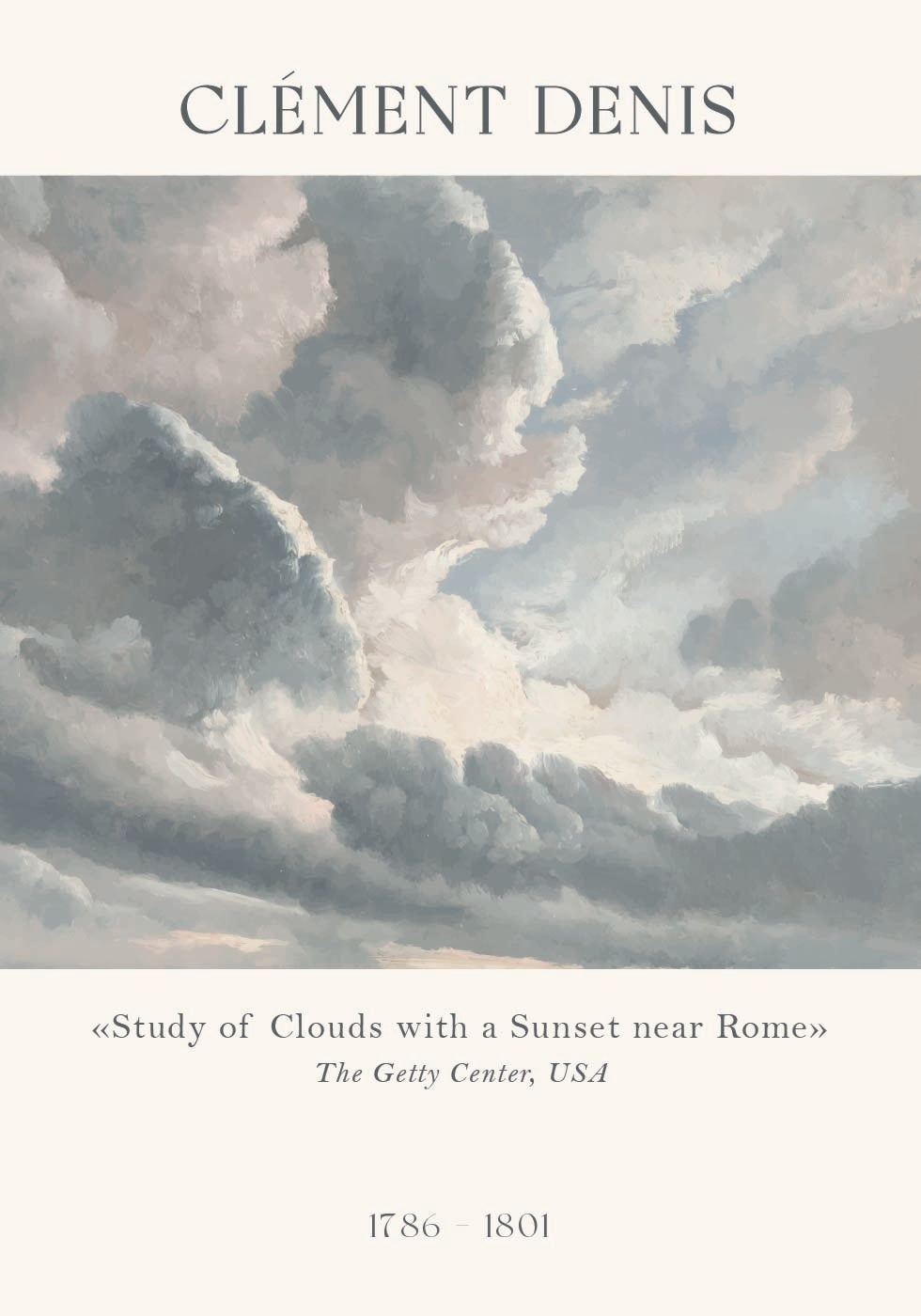 Clément Denis Cloud Study Poster