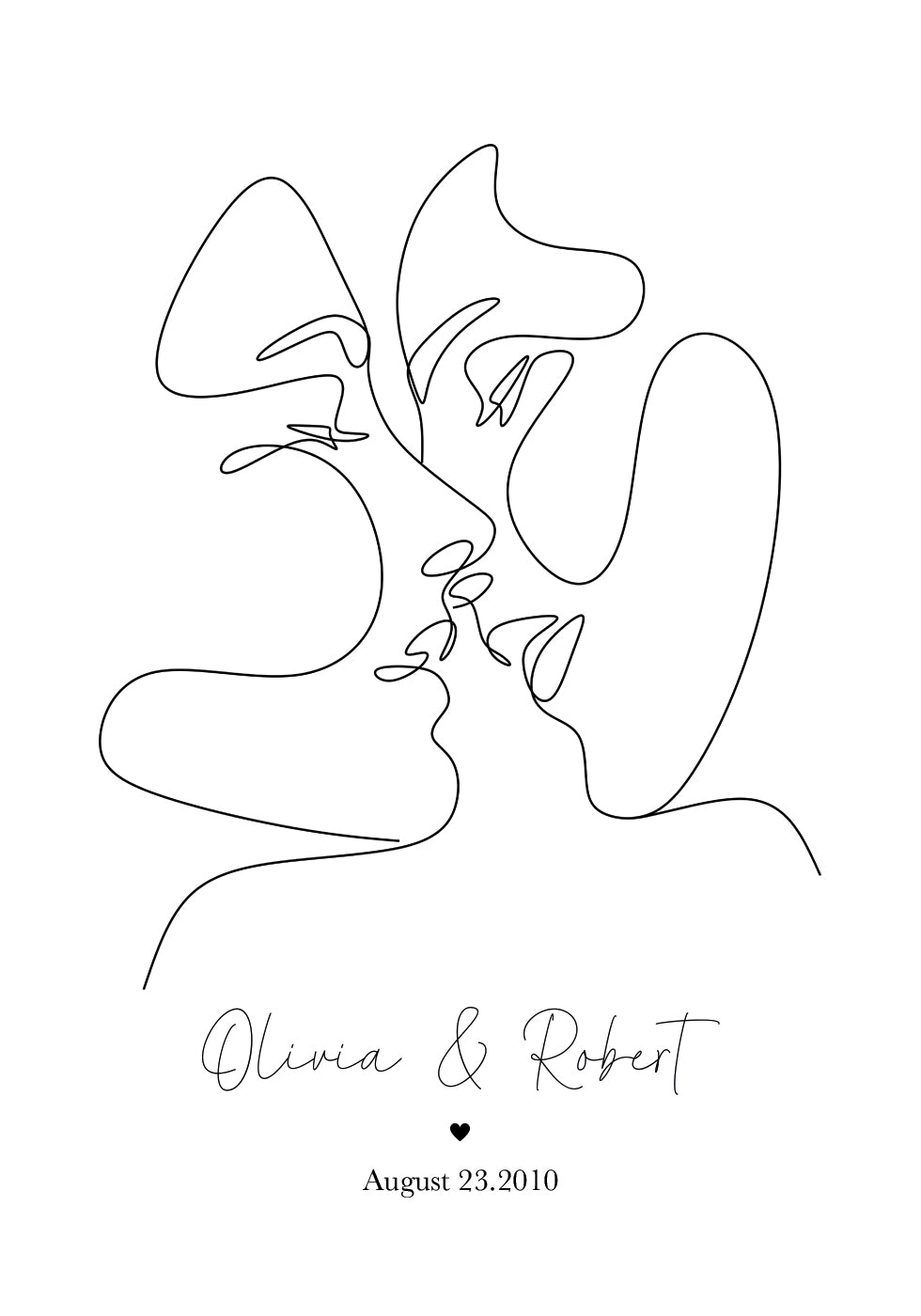 Couple Names Personalized Poster