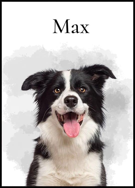 Custom Dog Portrait Poster