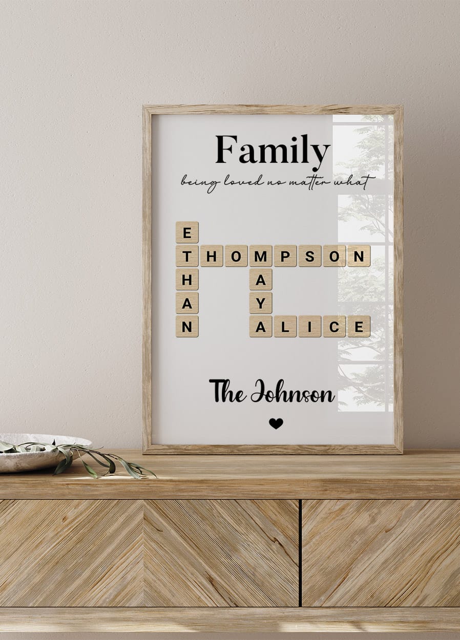 Connected Hearts, A Family Name Puzzle of Love Poster