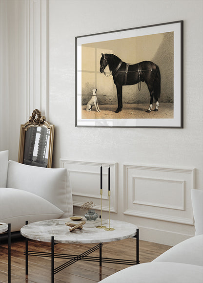 Emil Volkers - Orloffer Horse and Dog Poster