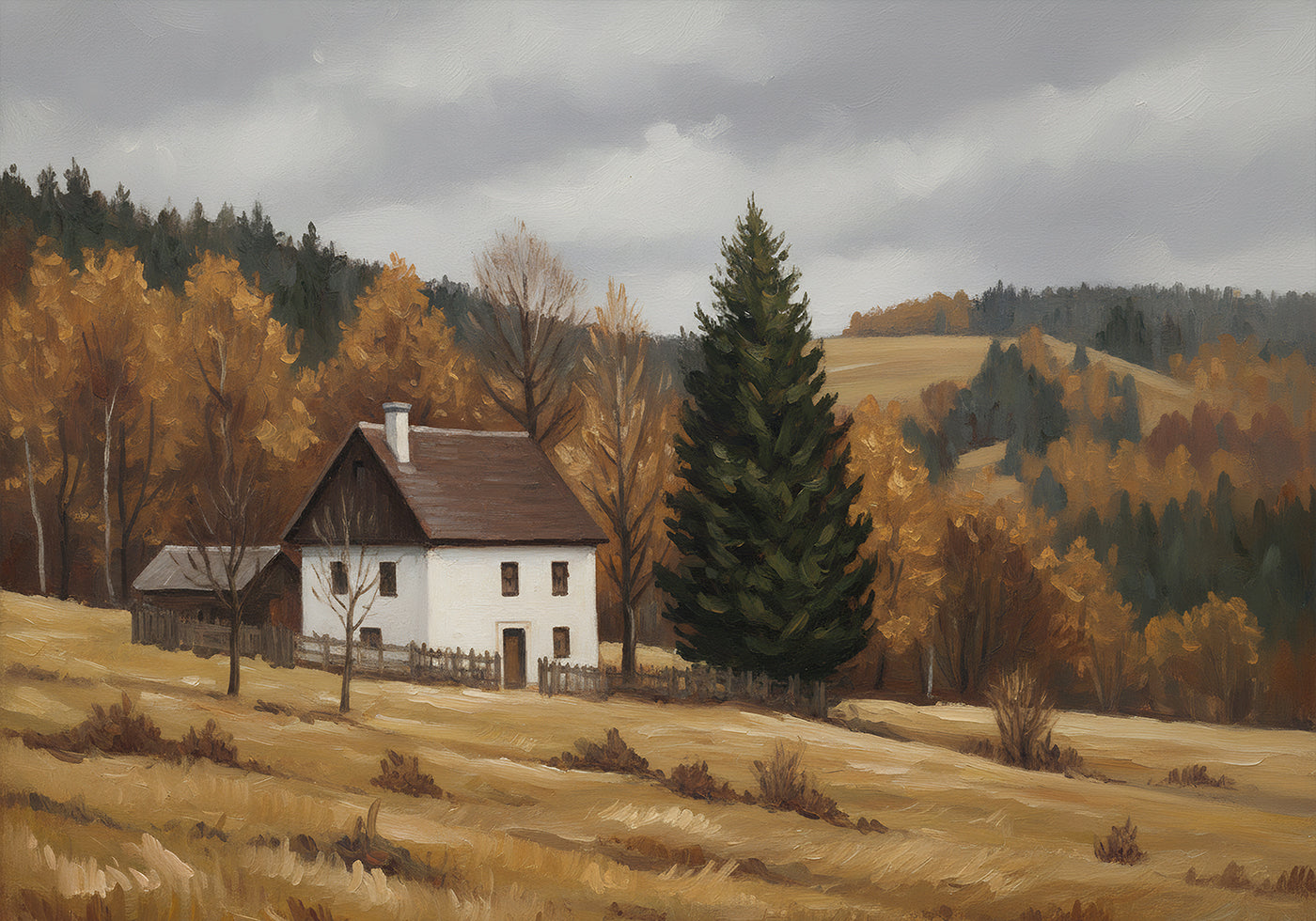 Fall Oil Landscape No 1 Poster
