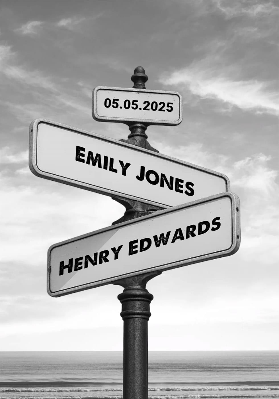 Crossroads of Love, Personalized Signpost Poster
