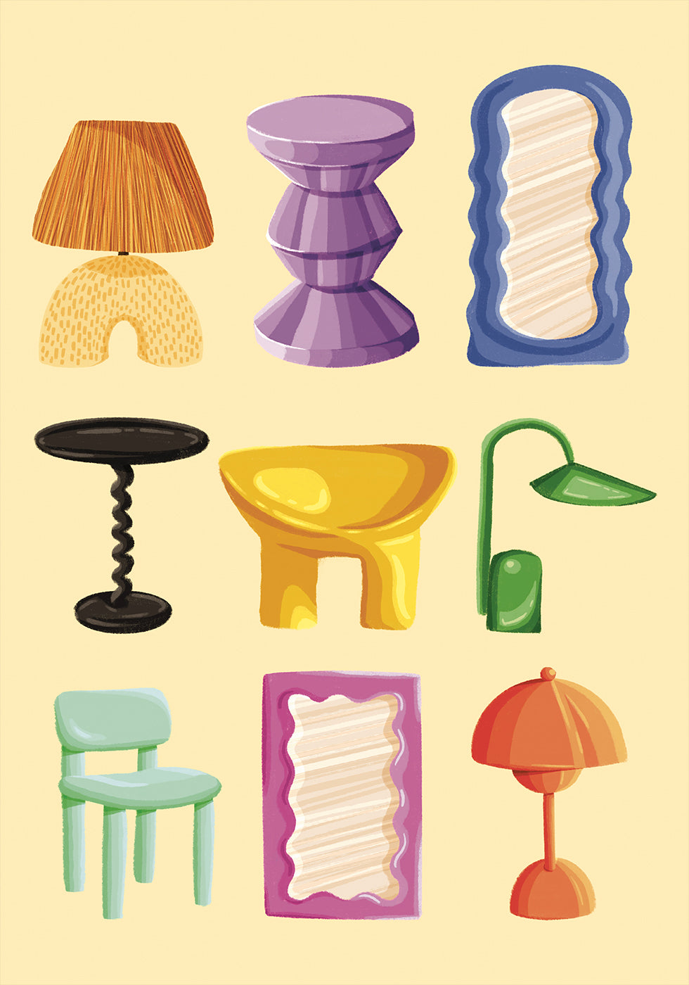 Fashionable Furniture Set Poster