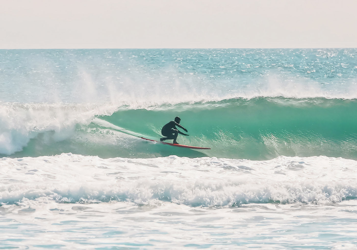 Winter Wave Ride, Surf Vibes Wall Art Poster