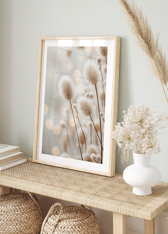 Fluffy Plant Stems Poster