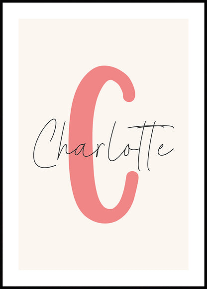 Personalized Name and Initial Poster