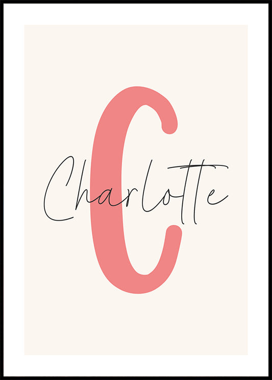 Personalized Name and Initial Poster