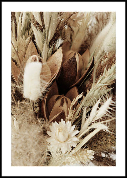 Delicate Dried Flowers Bouquet Poster