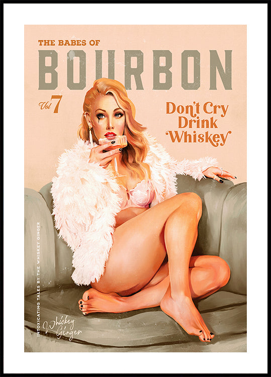 Babes of Bourbon Vol 7 Sexy Vintage Whiskey Pinup Girl Poster