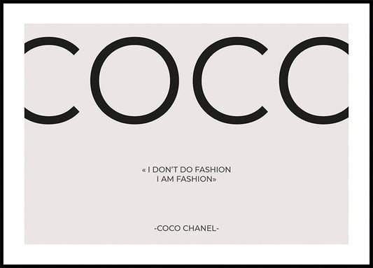 Coco Chanel Quote Poster