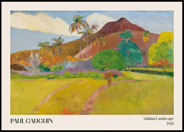 Tahitian Landscape, 1891, Paul Gauguin Poster