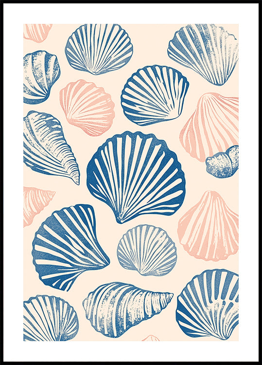 Seashell Pattern Poster