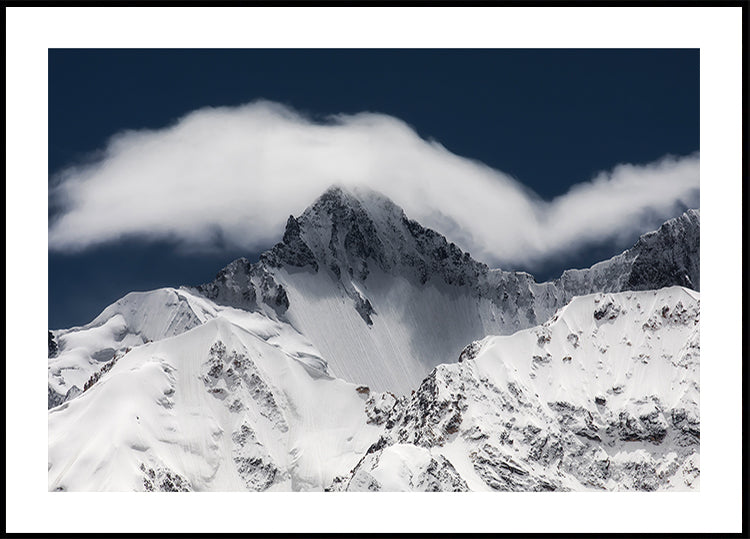 Snow laden peaks Poster