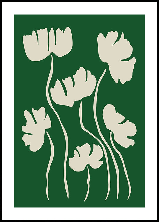The magical Green floral Poster