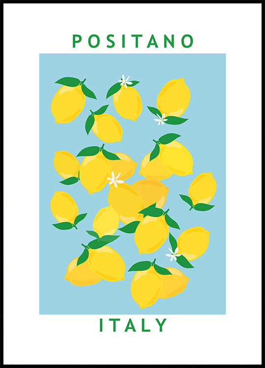 Lemons Flower Market Poster