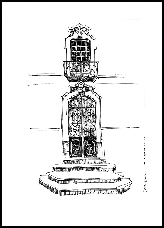 Portugal Portals City Drawing Poster