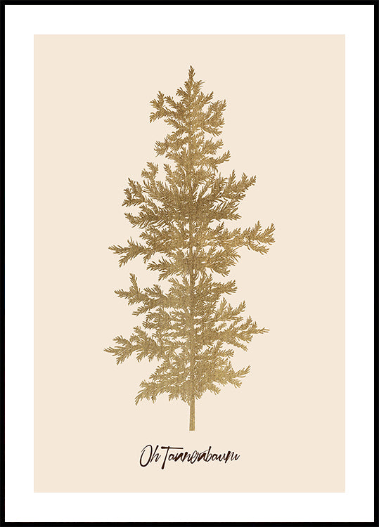 Oh Tannebaum (gold) Poster