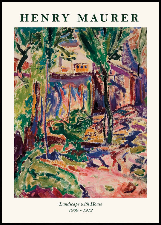 Henry Maurer, Landscape with House Poster