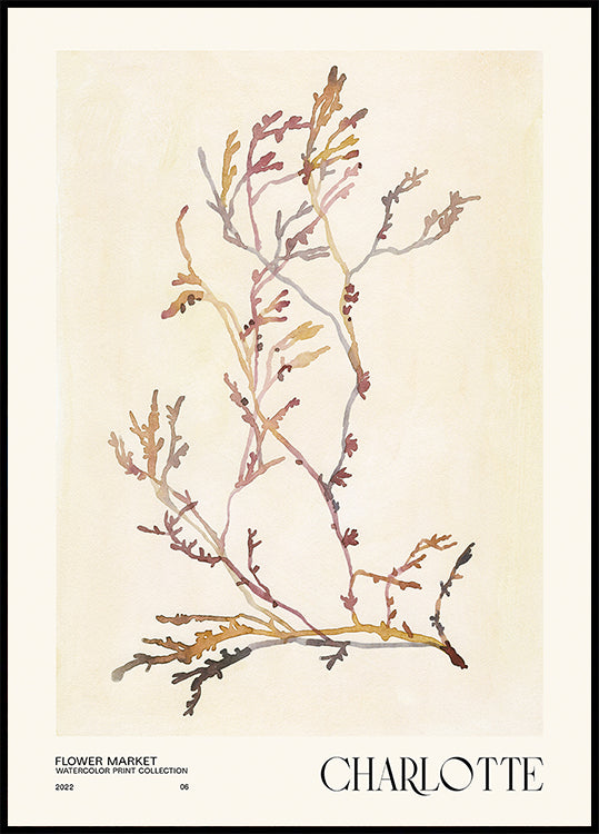 Watercolor print collection. Flower market - Charlotte