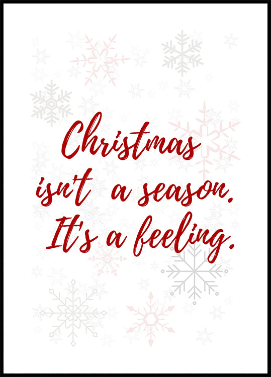 Christmas is a feeling Poster