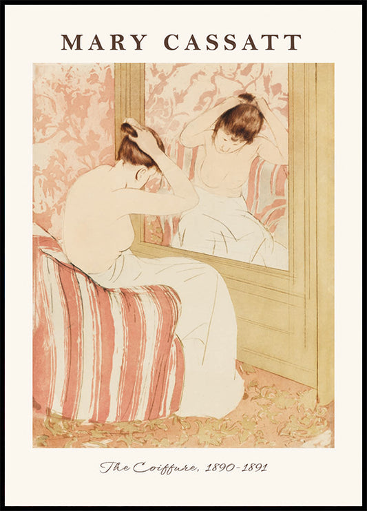 The Coiffure, Intimate Mary Cassatt portrait Poster