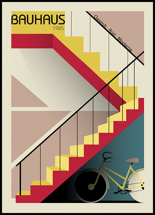Bauhaus-Gestalt. Rad. Moderne Shape. Wheel. Modern Poster