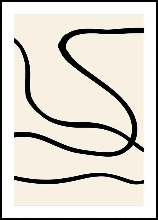 Black Lines 01 Poster