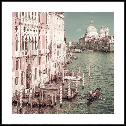 VENICE Canal Grande with Santa Maria della Salute | urban vintage style Poster