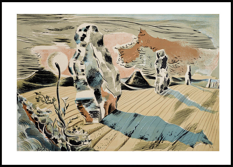 Avebury, surreal landscape by Paul Nash Poster