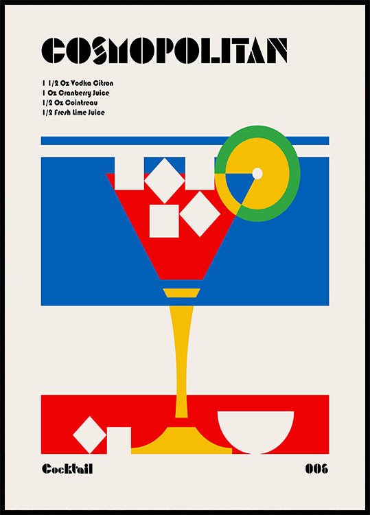 Cosmopolitan Bauhaus Cocktail Poster